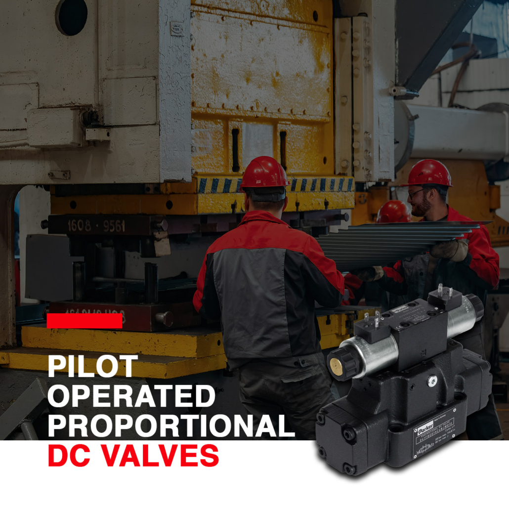 Pilot operated proportional DC valves