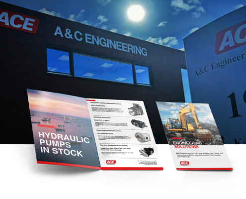 Hydraulic pumps on stock mockup